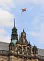 View: a04438 Rainbow flag flying above the Town Hall in support of lesbian, gay, bisexual and trans people