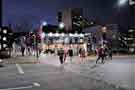 Sheffield Hallam University and Howard Hotel public house, Sheaf Street at night