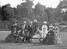 View: a04852 Croquet at Kenwood Park, Kenwood Road with George Wostenholm, wife Eliza sitting on his right and her sister Miss Randle standing on his left