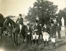 Unidentified hunt 'first meet under joint masters', Colonel G E Branson is on horseback. 