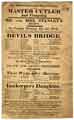Playbill: By desire and under the patronage of the Master Cutler and Company, Mr and Mrs Stanley's benefit ... Devil's bridge, Three weeks after Marriage and Innkeeper's Daughter