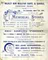 Cover of programme for the laying of memorial stones of the Walkley New Wesleyan Chapel and Schools, Howard Road