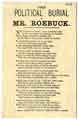 The Political Burial of Mr Roebuck, 1870s