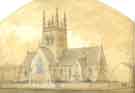 St Stephen, Fawcett Street, Netherthorpe, Sheffield (from the south west), c. 1857