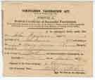Medical certificate of successful vaccination against smallpox of John Wynne, the child of John Wynne of Priory Terrace, Sharrow Street, Sheffield