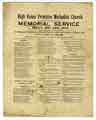 Hymn sheet - High Green Primitive Methodist Church Memorial Service in Remembrance of Sergeant Tom Lockwood Hymn sheet - High Green Primitive Methodist Church Memorial Service in Remembrance of Sergeant Tom Lockwood