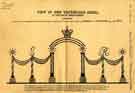 Coronation of George IV: sketch of arch at the top of High Street, copied from the Sheffield Mercury