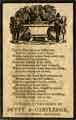 Card issued by Sheffield confectioners, Dufty and Cartledge of Scotland Street, for distribution with funeral biscuits Card issued by Sheffield confectioners, Dufty and Cartledge of Scotland Street, for distribution with funeral biscuits