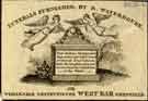 View: arc01892 Card issued by Sheffield confectioners, R. Waterhouse of West Bar, for distribution with funeral biscuits