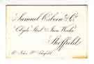 Samuel Osborn and Co, Clyde Steel and Iron Works, Sheffield, card of John W. Schofield, c. 1890