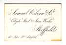 Samuel Osborn and Co, Clyde Steel and Iron Works, Sheffield, card of John W. Schofield, c. 1890
