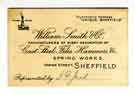 William Smith and Company, Spring Works, Napier Street, Sheffield - business card, c. 1890