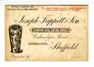 Joseph Trippett and Son, Standard Steel Casting Works, Coleridge Road, Attercliffe - business card, c. 1890