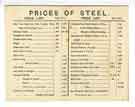 Thomas Makin and Son, Castle Works, 105 Edward Street, Sheffield - price list, c. 1890