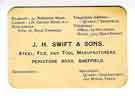 J H Swift and Sons, [537] Penistone Road, Sheffield - business card, c. 1900