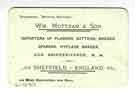 William Mottram and Son, Wood Importers, Langsett Road Sheffield - business card, c. 1910