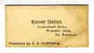 Kynoch Ltd., Gunpowder Mills, Worsbrough Dale - business card, c. 1900