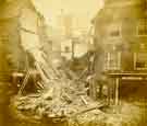 View: arc02021 Demolition in Fargate, Sheffield, as part of street widening programme, c. 1880