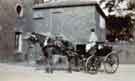 Stables with horse and carriage at Hallam Gate, Crookes, Sheffield, Arthur Wightman's main residence