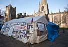 Occupy Sheffield Tent City in front of Sheffield Cathedral, Church Street