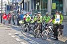 Police on duty during the Olympic torch relay celebrations