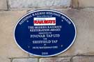 View: c04125 Sheffield Tap public house, Sheffield Midland railway station, Sheaf Street, restoration plaque