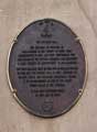 View: c04127 Cutlers Hall, Church Street, commemorative plaque