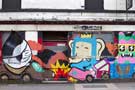 Street art on the Matilda Tavern, No. 100 Matilda Street by Kid Acne, Ema and Marlarky