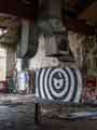 Street art in abandoned works, nearTroutbeck Road