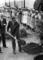 Ranfall Nurses Home, Ranmoor Park Road, Health Minister Hilary Marquand planting a tree at the official opening. 