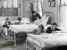 School teacher taking a class on children's ward, City General Hospital / Fir Vale Infirmary (latterly Northern General Hospital), Fir Vale School teacher taking a class on children's ward, City General Hospital / Fir Vale Infirmary (latterly Northern General Hospital), Fir Vale