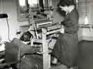 Weaving loom in the Occupational Therapy Department, Fir Vale Infirmary (latterly Northern General Hospital), Fir Vale, c. 1950s Weaving loom in the Occupational Therapy Department, Fir Vale Infirmary (latterly Northern General Hospital), Fir Vale, c. 1950s