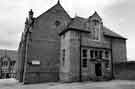 View: s24698 Anns Grove Nursery, Infant and Junior School (formerly Anns Road County School) looking across Anns Road towards St. Andrews Methodist Church, Sunday School
