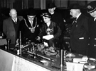 Visit to Firth Brown's by Lord Mayor, Alfred Vernon Wolstenholme and Lady Mayoress