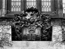 View: s29395 University of Sheffield coat of arms over the main entrance, Western Bank