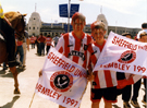 Sheffield United supporters at Wembley Stadium for the 1st Division Play off Final against Crystal Palace 