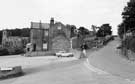 Bradfield, looking towards the Old Horns public house, Towngate and (left) St. Nicholas C. of E. Church