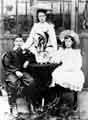 Reg Glenn (later served in the Sheffield City Battalion, York and Lancaster Regiment in World War One) with his sisters, c. 1900