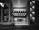 Main entrance at night of new Hallam Tower Hotel, Fulwood Road, 