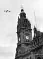 RAF fly past the Town Hall at the Lord Mayor's Parade, Pinstone Street 