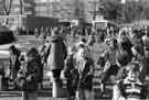 Children in the playground at Nether Green Infant School, Stumperlowe Park Road