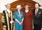 David Heslop and his wife Carolyn on left of the photograph taking over as Lord and Lady Mayoress from Ian Saunders and his wife Beverly