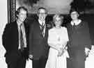 Pat Coleman (City Librarian, far right) with the Lord Mayor, Councillor George Roy Munn, Lady Mayoress Mrs Jean Munn with Councillor David Brown (1st left)