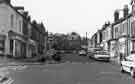 Shops at the top of Sharrow Vale Road, Sharrow looking towards Hunters Bar Junior School
