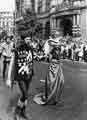 View: s32354 First Earl of Shrewsbury succeeds to the Lordship of Sheffield AD1408, as portrayed by the Dilys Guite Players at the Sheffield Pageant, outside the Town Hall