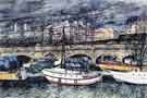 Artist Norah Rogerson's painting of the Sheffield Canal Basin