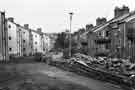 Flats on Hawley Street and Townhead Street showing old flats alongside renovated ones