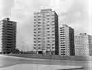 View: s32926 Brook Hill roundabout showing Netherthorpe Flats behind