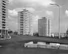 Construction of Brook Hill roundabout with Netherthorpe Flats behind