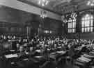 View: s32934 Sheffield City Council in session in the Town Hall Council Chamber, Pinstone Street
